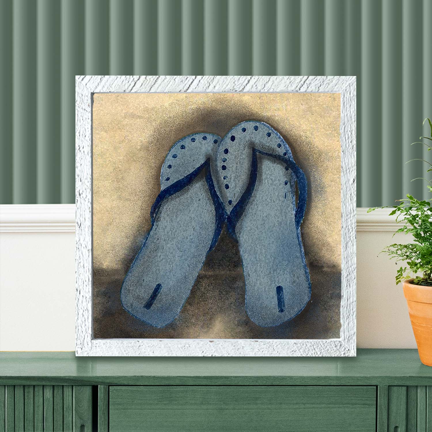 Blue Flip Flops