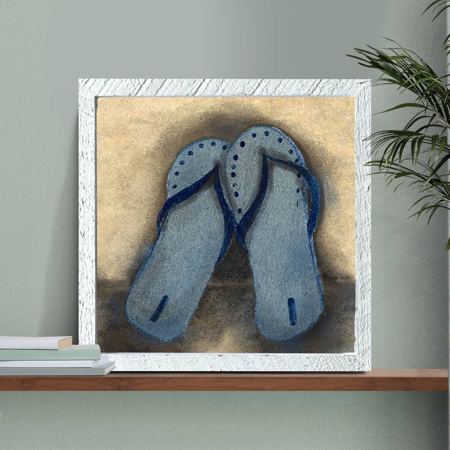 Blue Flip Flops