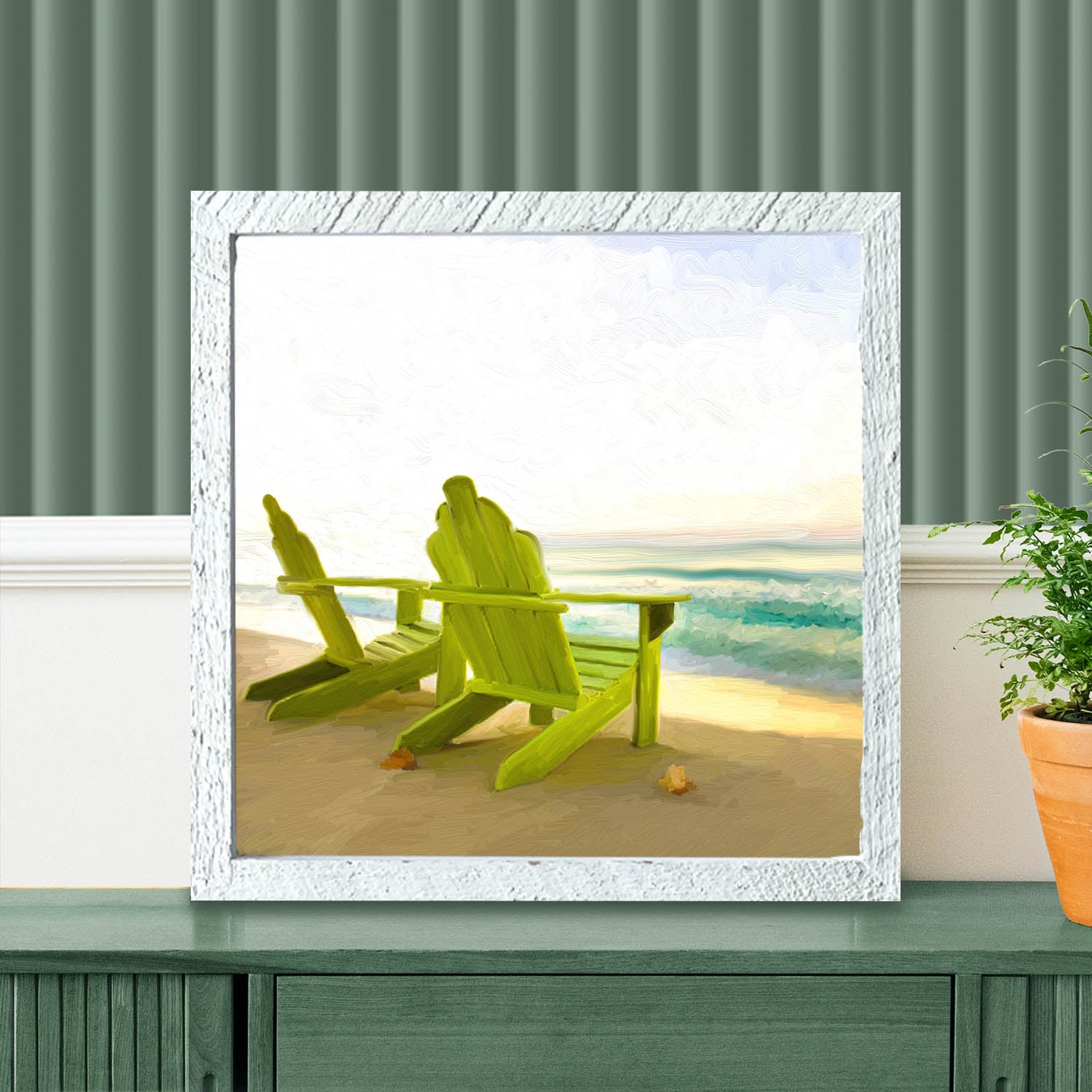 Green Adirondack Chairs