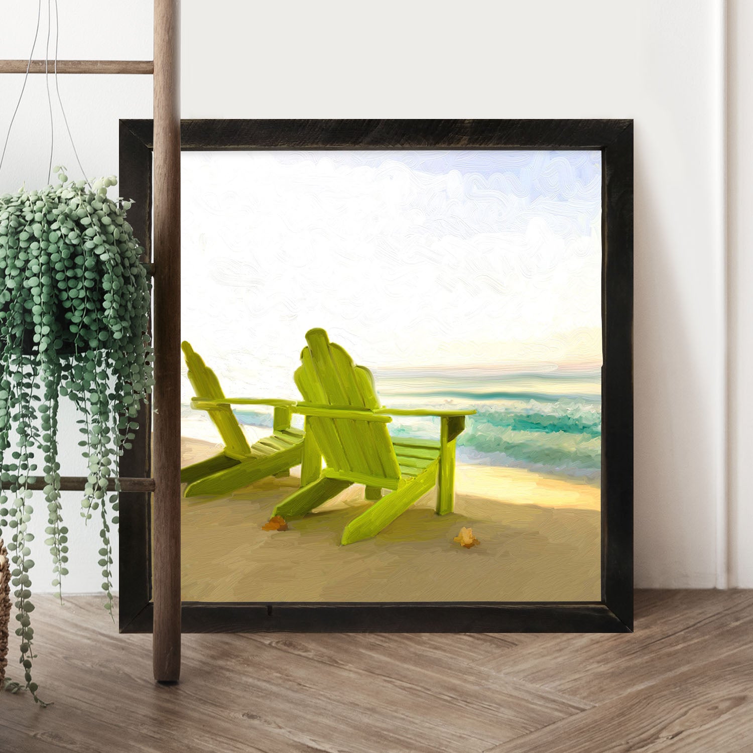 Green Adirondack Chairs
