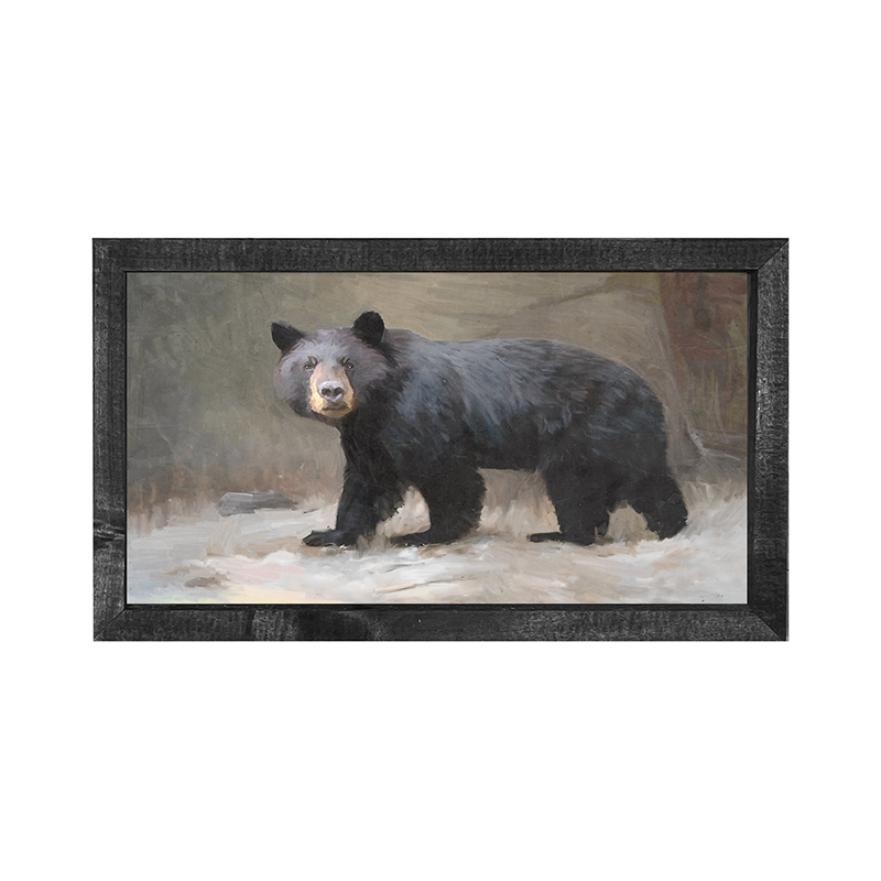 Black Bear Walking - Horizontal Frame