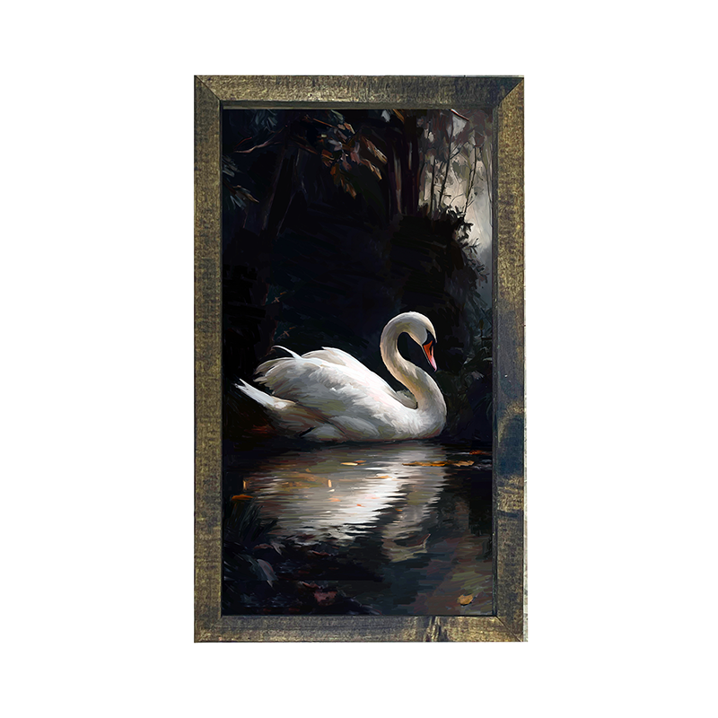 Elegant Swan - Vertical Frame