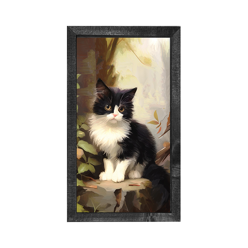 Sitting Kitten - Vertical Frame