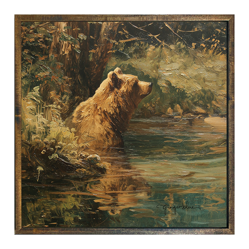 Brown Bear Relaxing in the Water