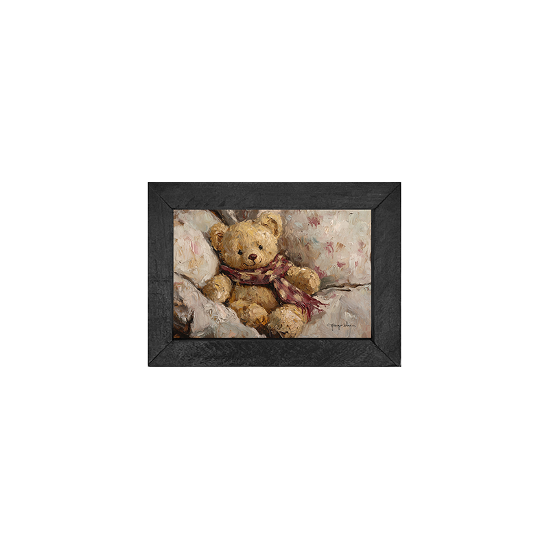 Red Scarf Teddy Bear - Horizontal Frame