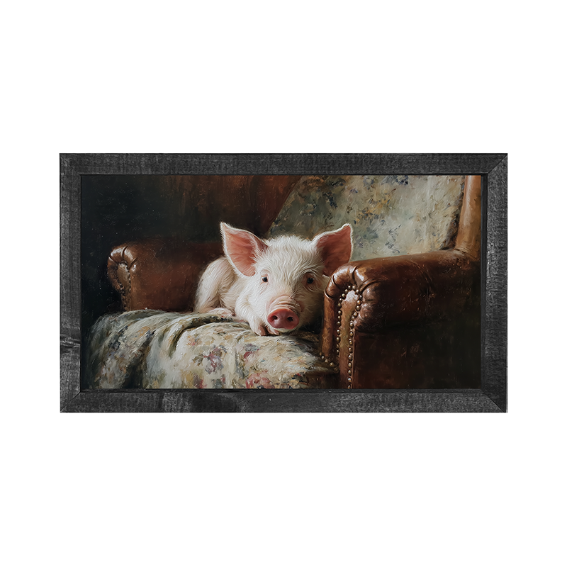 Armchair with Pig - Horizontal Frame