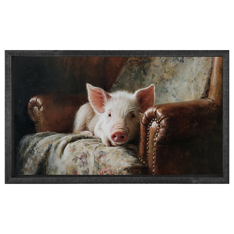 Armchair with Pig - Horizontal Frame