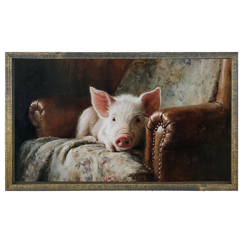 Armchair with Pig - Horizontal Frame