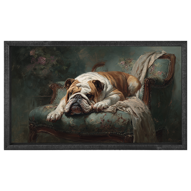 Armchair with Bulldog - Horizontal Frame