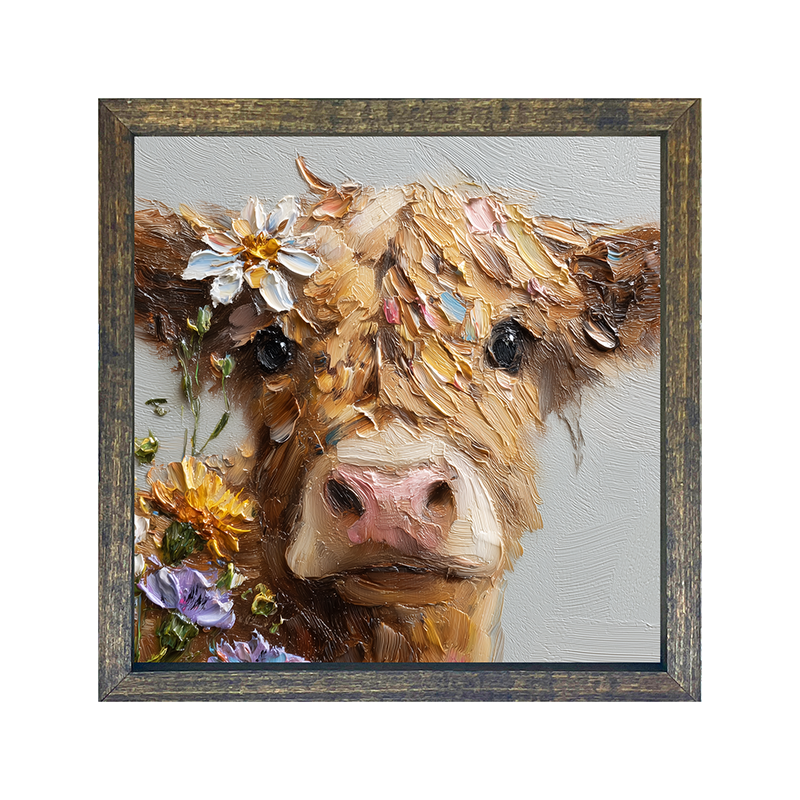 Spring Season Brown Cow