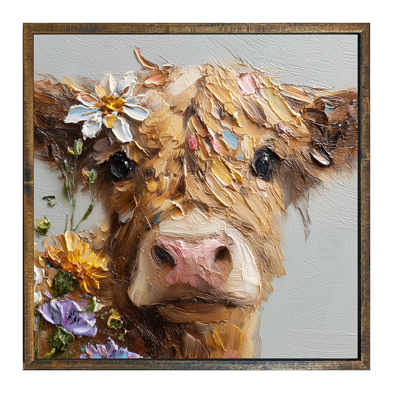 Spring Season Brown Cow