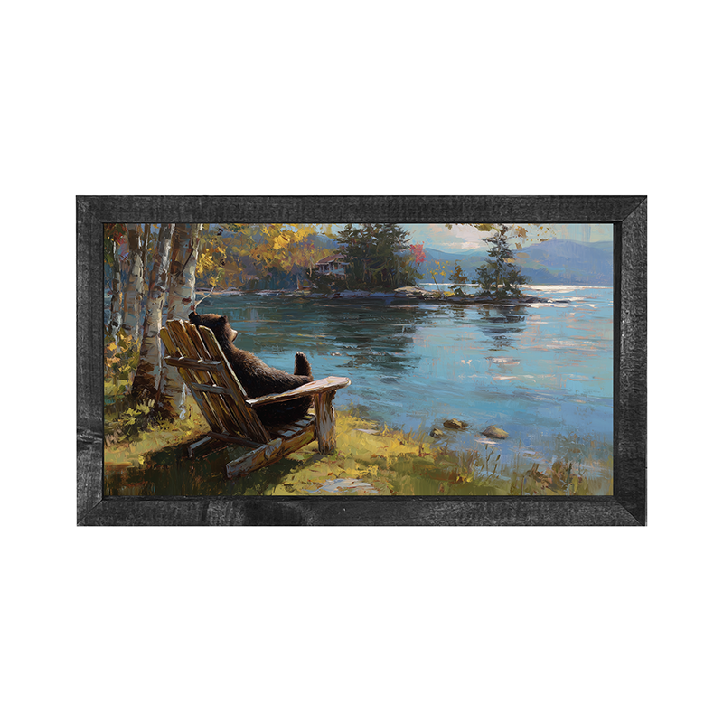 Adirondack Bear at the Lake - Horizontal Frame