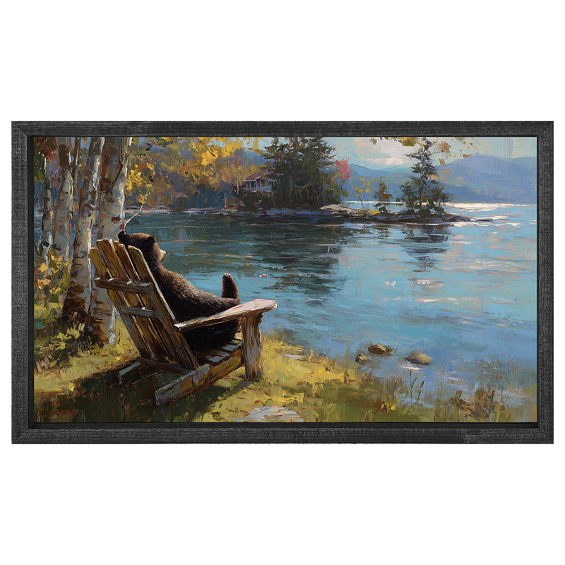 Adirondack Bear at the Lake - Horizontal Frame