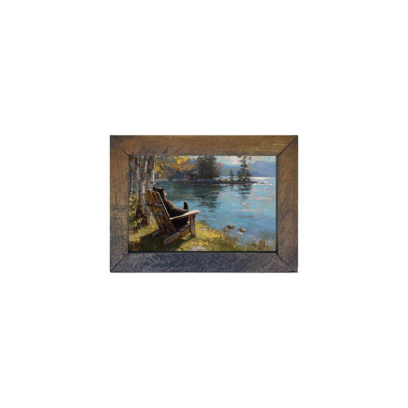 Adirondack Bear at the Lake - Horizontal Frame