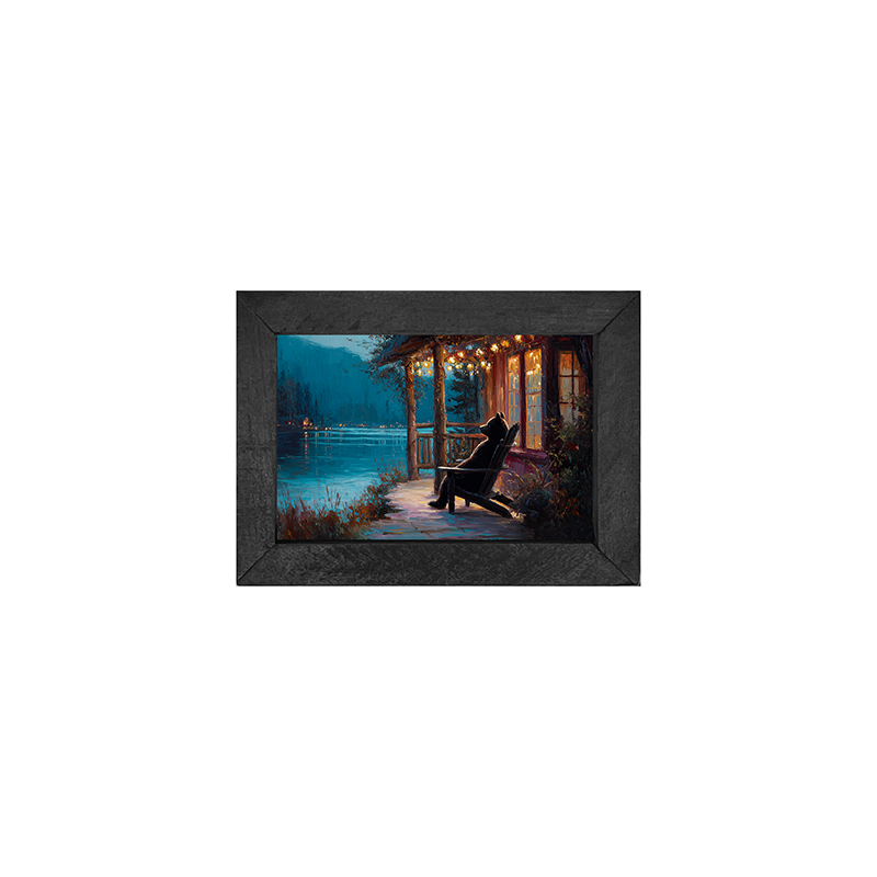 Adirondack Bear enjoying the Evening - Horizontal Frame