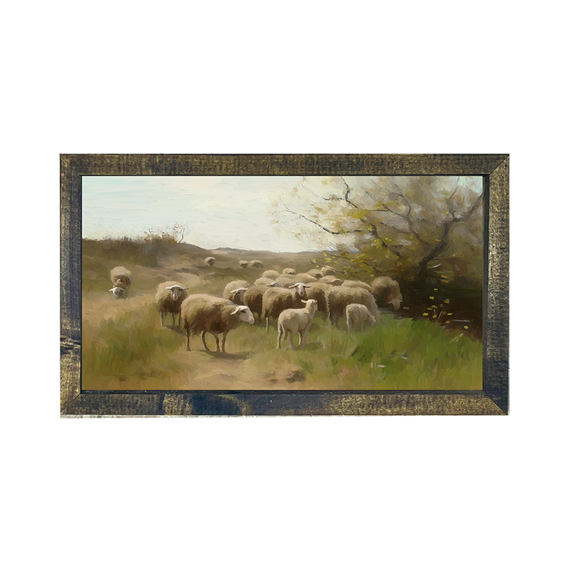 Vintage Grazing Sheep