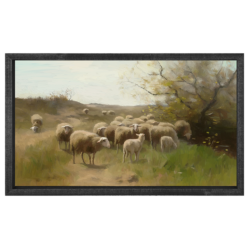 Vintage Grazing Sheep