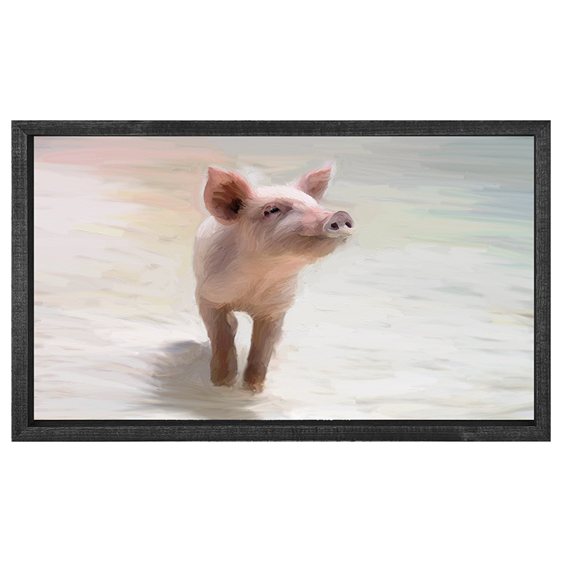 Pig in the sand