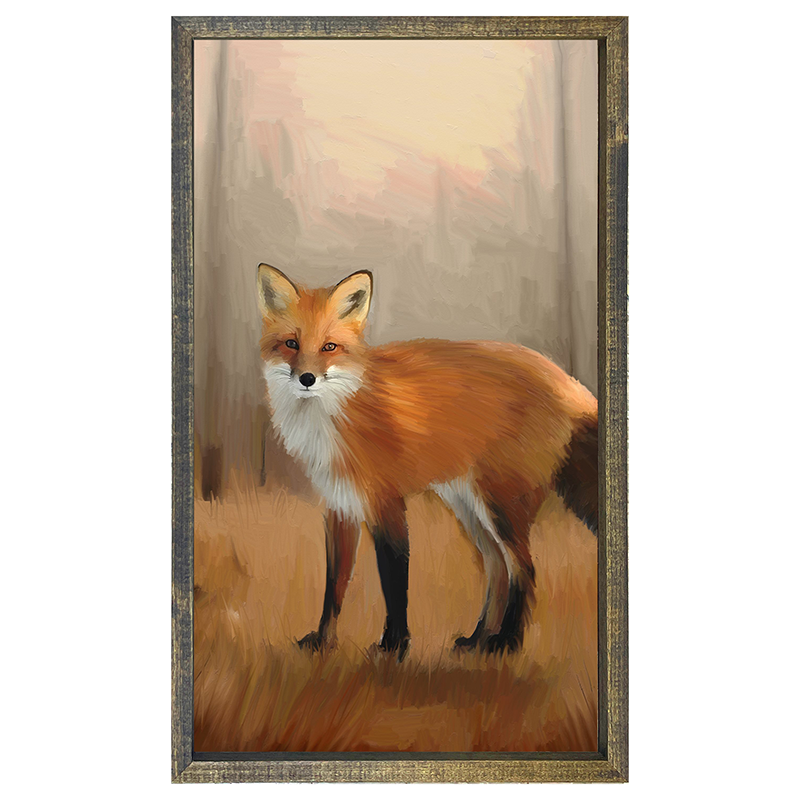 Standing Fox - Vertical Frame