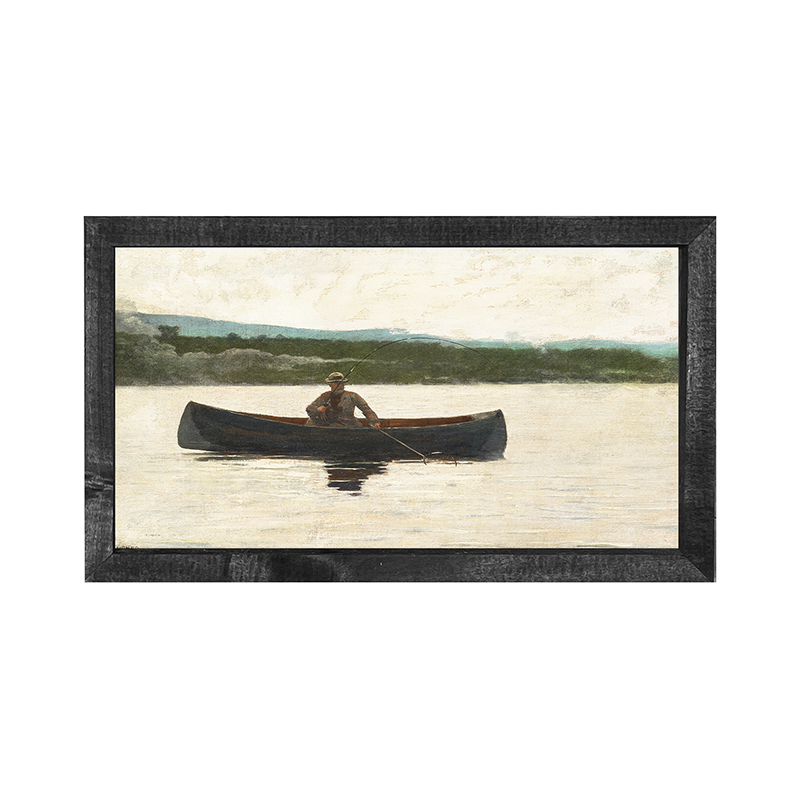 Vintage-Canoe Fishing