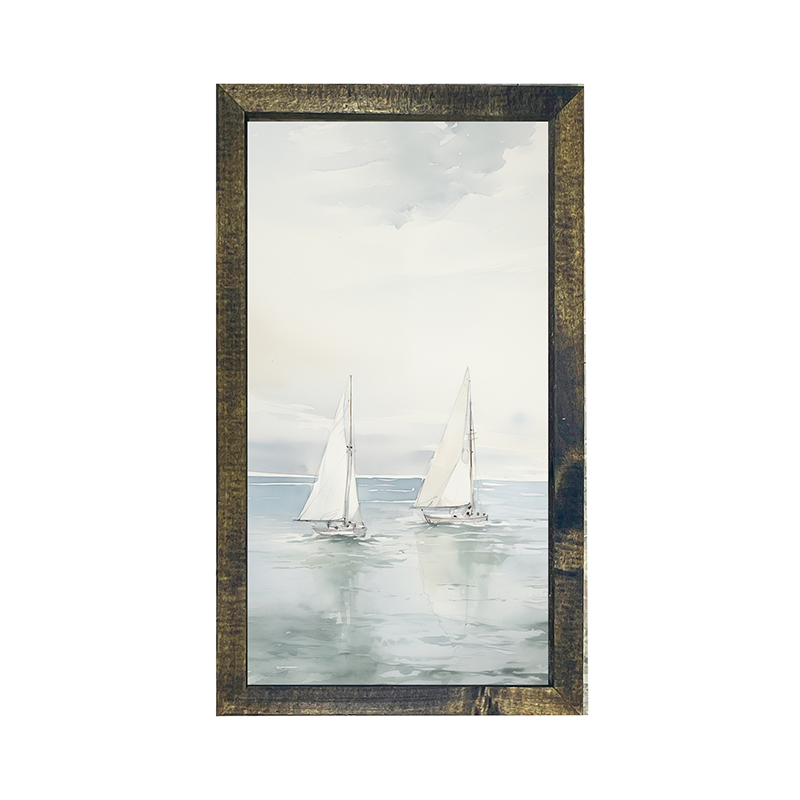 Two Sailboats - Vertical Frame