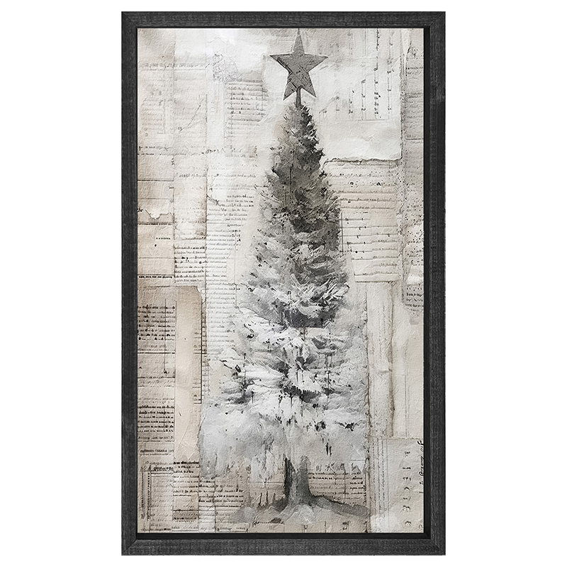 Paper-style Christmas Tree 9 - Vertical Frame