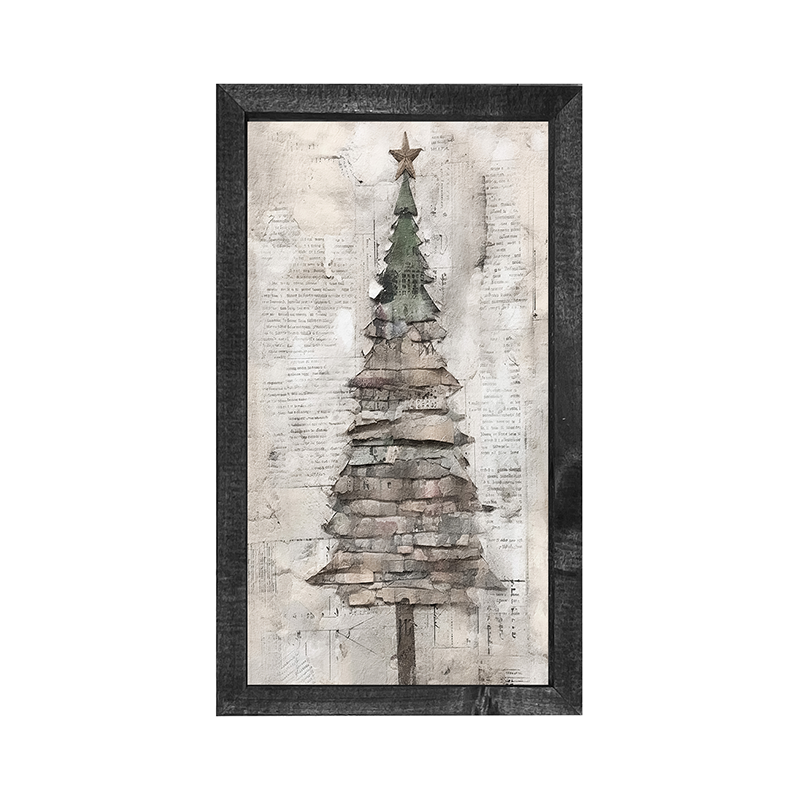 Paper-style Christmas Tree 11 - Vertical Frame