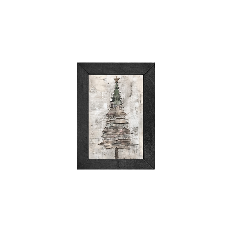 Paper-style Christmas Tree 11 - Vertical Frame
