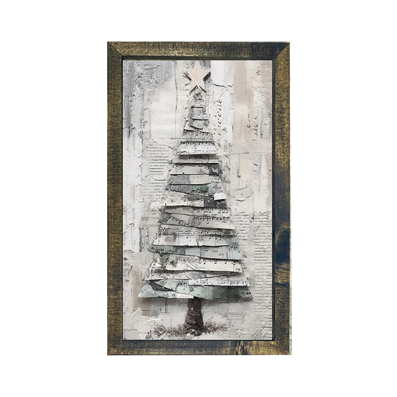 Paper-style Christmas Tree 12 - Vertical Frame