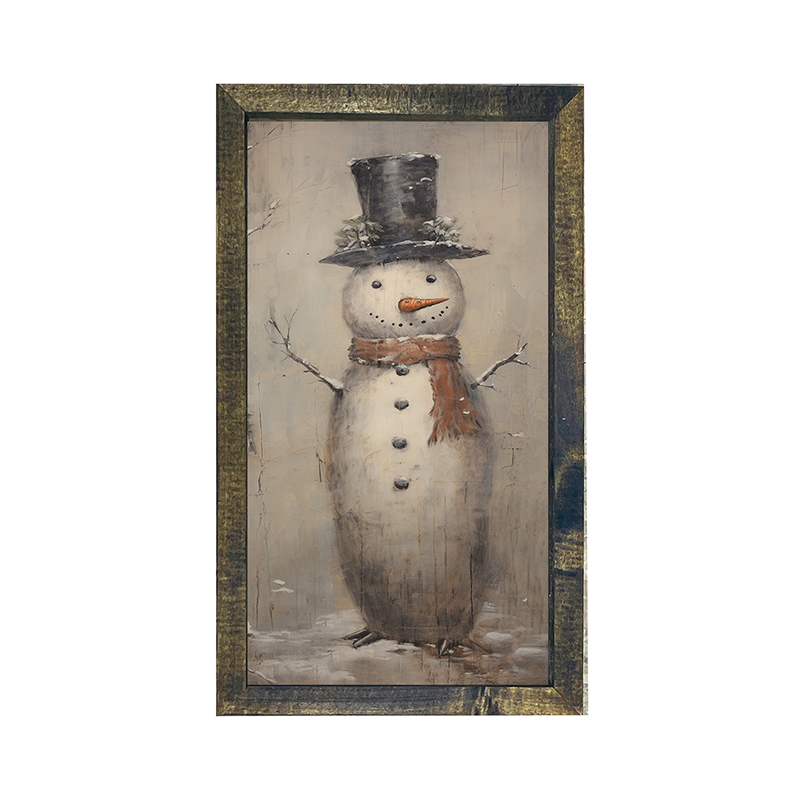 Vintage Smiling Snowman