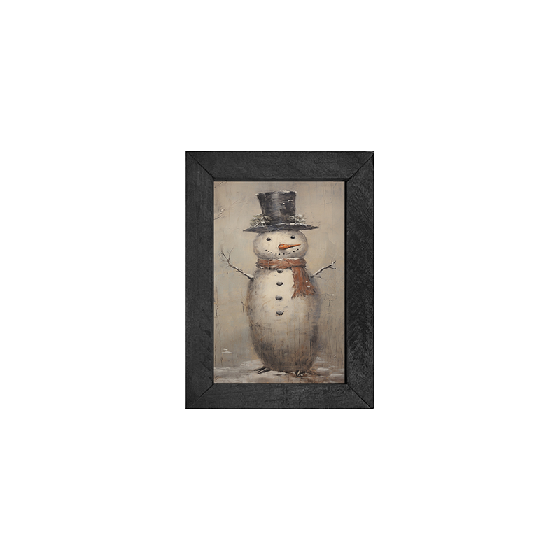 Vintage Smiling Snowman
