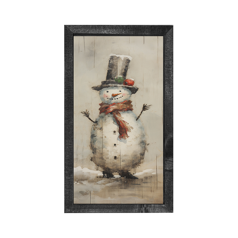 Snowman with red scarf