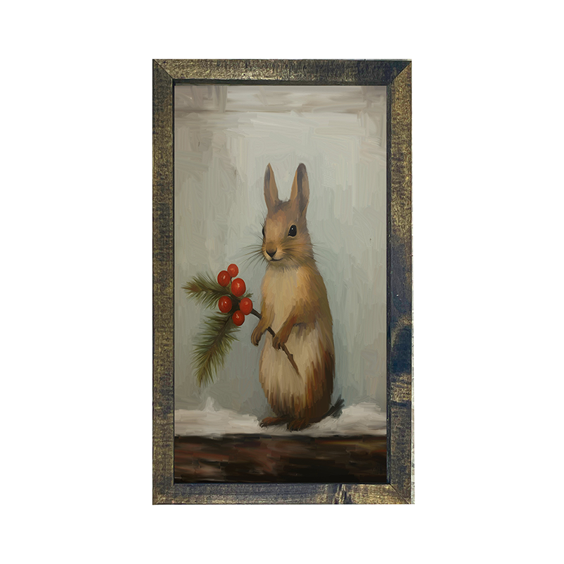 Christmas Squirrel-Vertical Frame