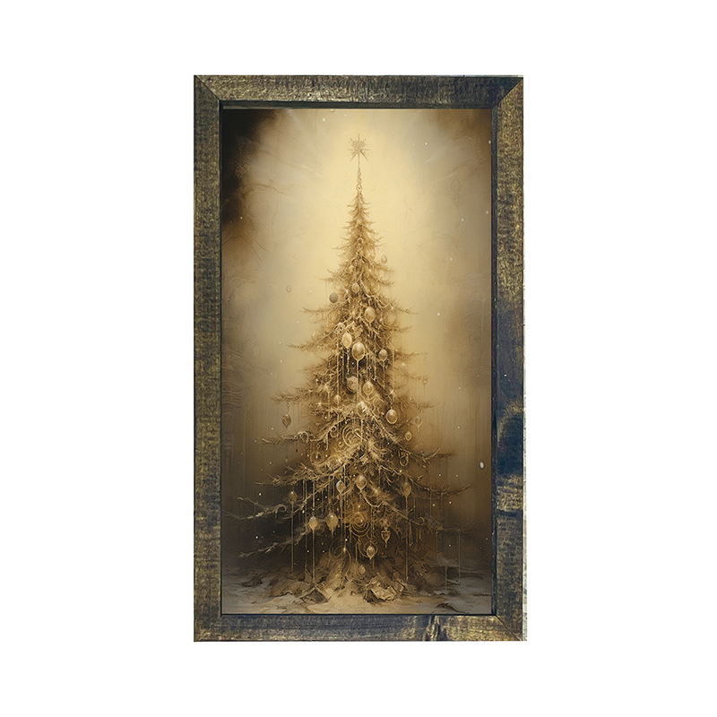 Adorned Christmas Tree-Vertical Frame