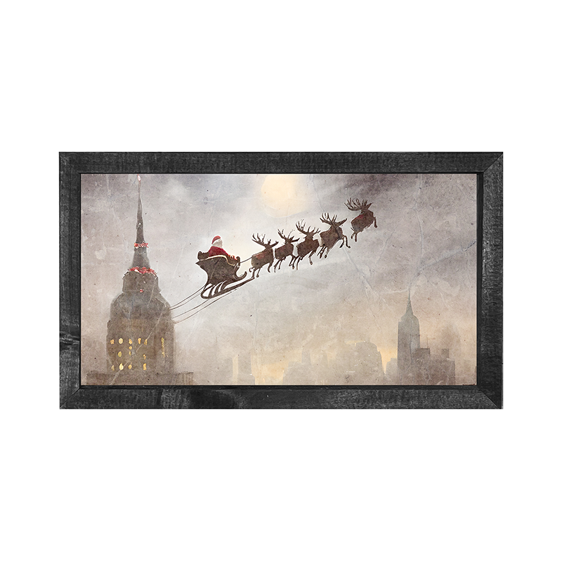 Cityscape Santa - Horizontal Frame