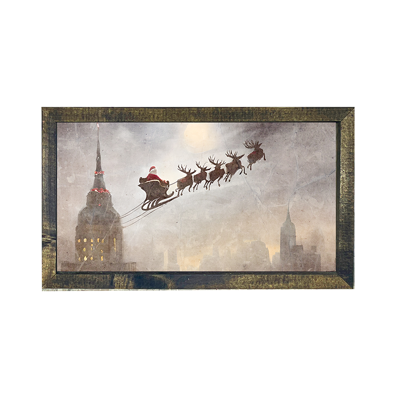 Cityscape Santa - Horizontal Frame