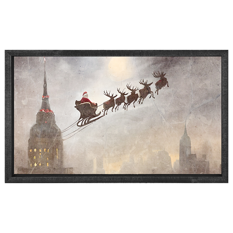 Cityscape Santa - Horizontal Frame