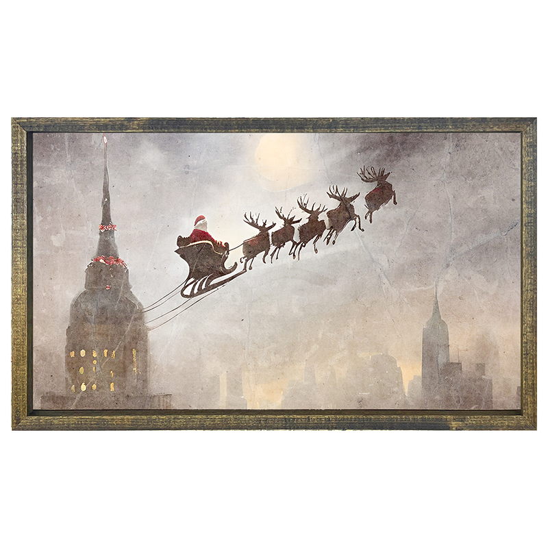 Cityscape Santa - Horizontal Frame