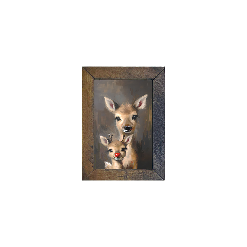 Rudolph and Mama - Vertical Frame