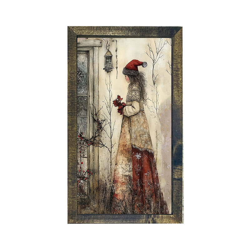 Wintertime Woman - Vertical Frame