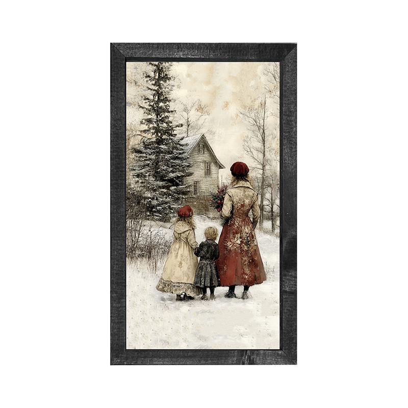 A Winter Visit - Vertical Frame