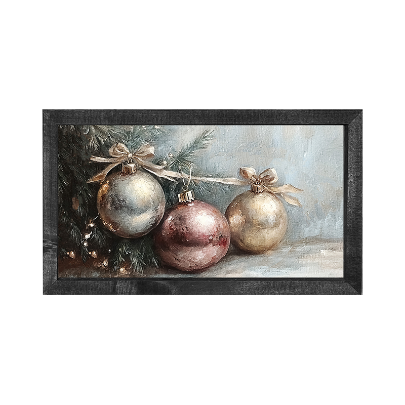Ornaments and Bows - Horizontal Frame