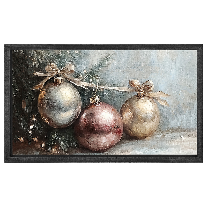 Ornaments and Bows - Horizontal Frame