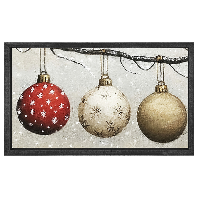Snowy Ornaments - Horizontal Frame