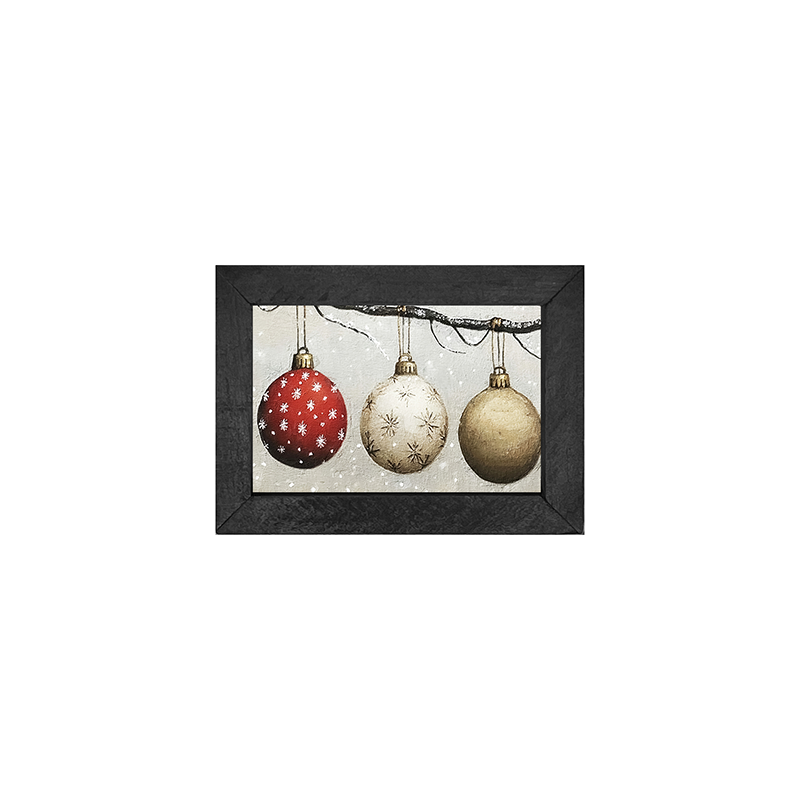Snowy Ornaments - Horizontal Frame