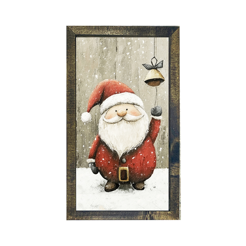 Bell-Ringing Santa - Vertical Frame