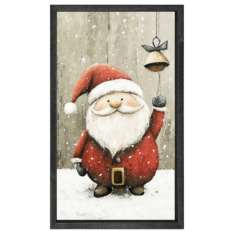 Bell-Ringing Santa - Vertical Frame
