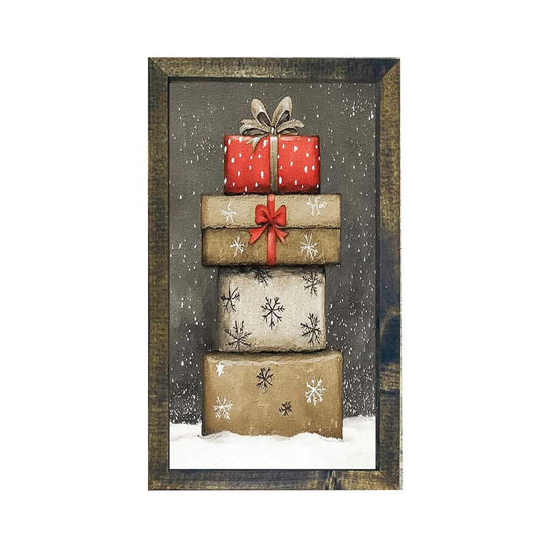 Snowy Presents - Vertical Frame