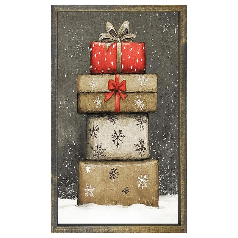Snowy Presents - Vertical Frame