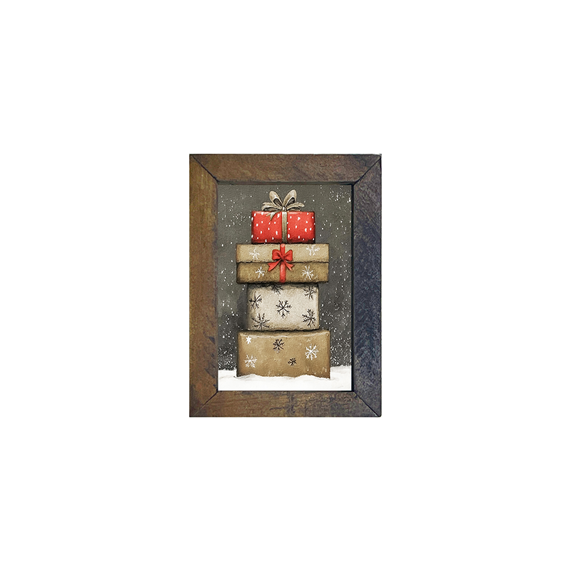 Snowy Presents - Vertical Frame